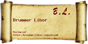 Brummer Libor névjegykártya